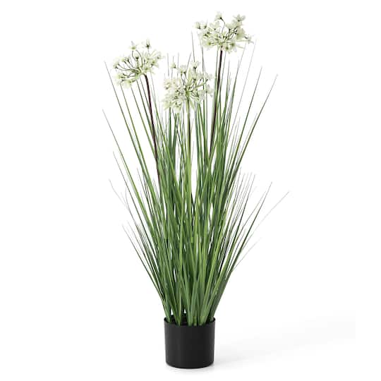 Glitzhome® 3.25ft. Faux Onion Grass Plant in Pot